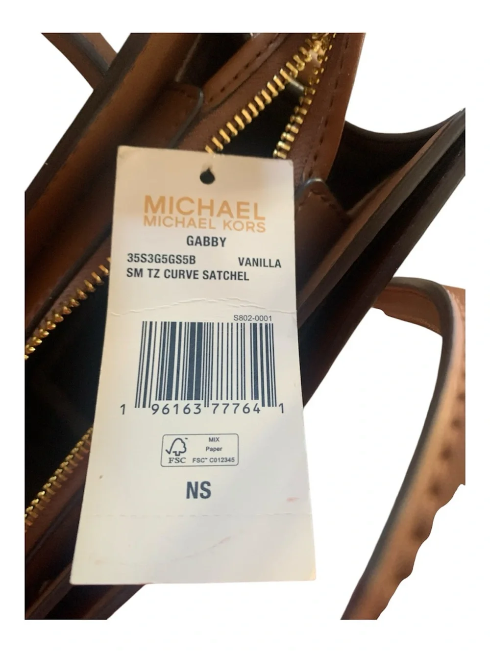 Michael Kors Jet Set Logo Cossbody Satchel in and card holder Vanilla/Acorn